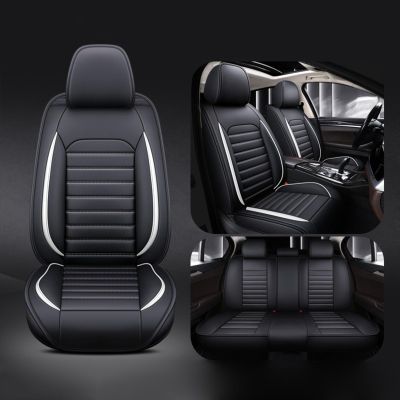 YRCTHEK Universal Complete Car Seat Cover Set, Airbag-Compatible, Waterproof PU Leather, 5-Seater, Fits Land Cruiser 2010–2024