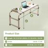 Height-Adjustable Overbed Table with Wheels view 2