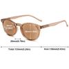 ABETOS Round Tinted Reading Sunglasses +1.0, Transparent Brown view 2