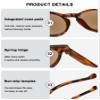 ABETOS Round Tinted Reading Sunglasses +1.0, Transparent Brown view 4