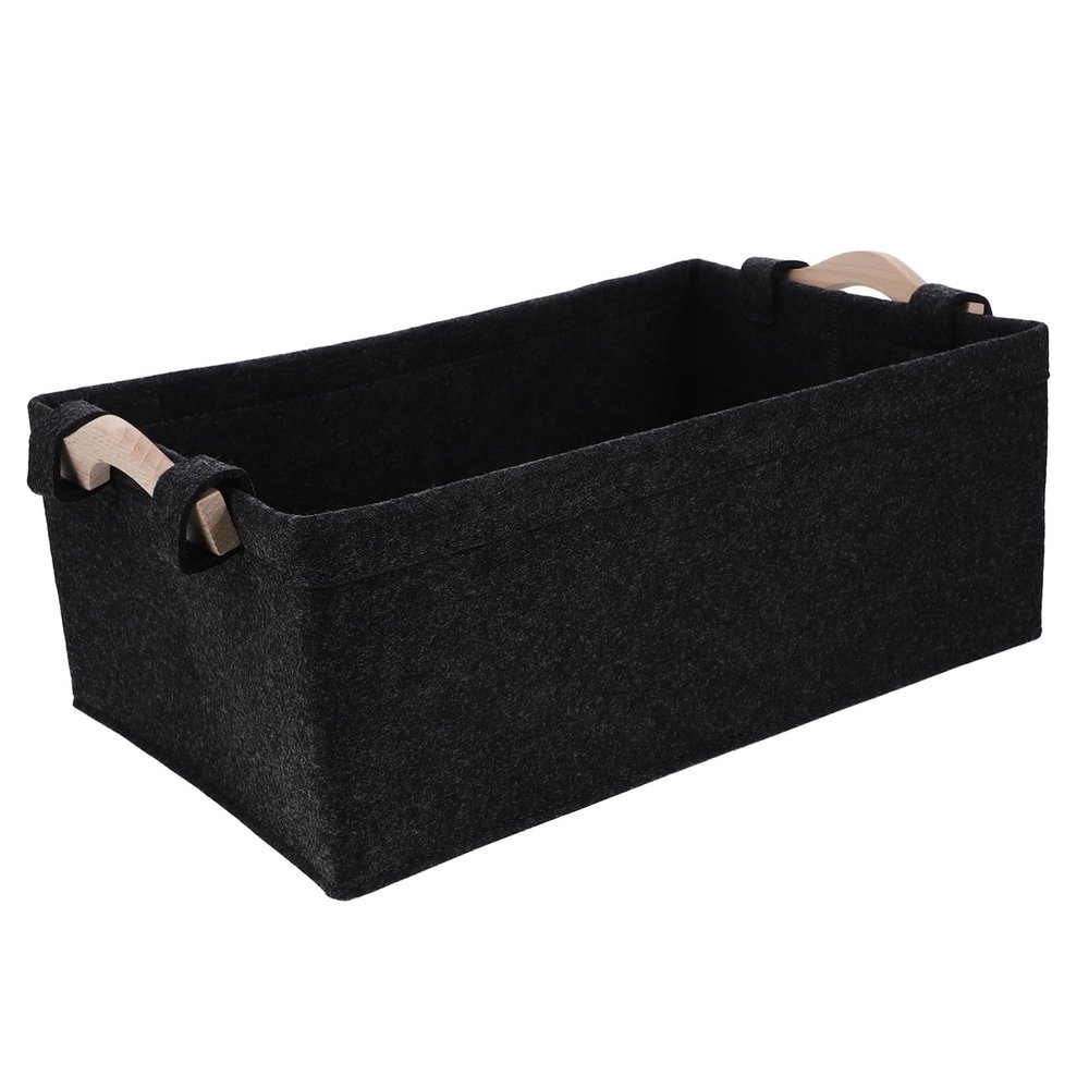 DECORNIJIA Large Felt Storage Basket with Handle