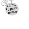 SEWOART 2-Piece Dog Charms with Paw Print Motif, Silver-Tone Zinc Alloy Dog Necklace view 3