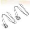 SEWOART 2-Piece Dog Charms with Paw Print Motif, Silver-Tone Zinc Alloy Dog Necklace view 4