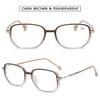 VEVESMUNDO Photochromic Square Reading Glasses, Dark Brown, +2.0 view 3
