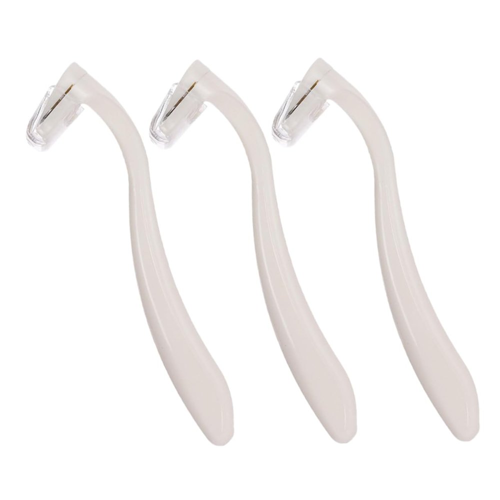 3-Pack Small Beige Plastic Hand Razors for Women