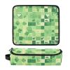 Foiosoh Hair Tools Travel Bag with Heat-Resistant Mat, Waterproof Styling Tool Case, Clover Heart Diamond Green view 3