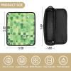 Foiosoh Hair Tools Travel Bag with Heat-Resistant Mat, Waterproof Styling Tool Case, Clover Heart Diamond Green view 4