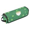 Foiosoh 2-in-1 Curling Iron Travel Case with Heat-Resistant Mat, Portable Hair Styling Tool Organizer for Flat Irons, Hot Tools, and Hair Care Accessories, Clover and Dwarf Green view 1