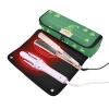 Foiosoh 2-in-1 Curling Iron Travel Case with Heat-Resistant Mat, Portable Hair Styling Tool Organizer for Flat Irons, Hot Tools, and Hair Care Accessories, Clover and Dwarf Green view 2