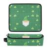 Foiosoh 2-in-1 Curling Iron Travel Case with Heat-Resistant Mat, Portable Hair Styling Tool Organizer for Flat Irons, Hot Tools, and Hair Care Accessories, Clover and Dwarf Green view 3