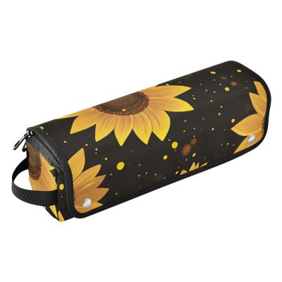 Foiosoh Hair Tool Travel Bag for Women with Heat-Resistant Mat, Waterproof, Sunflower