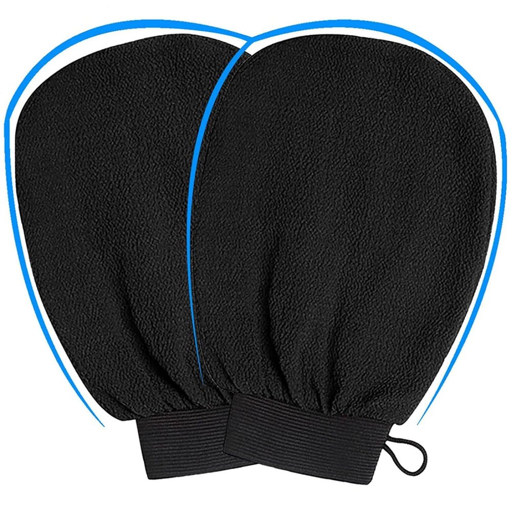 Deep Exfoliating Gloves for Skin Cleansing and Self-Tan Preparation