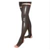 GAYLOP Long Latex Stockings with Open Leg and Decorative Stripes, Black, XL view 1