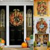Thanksgiving Handmade Fall Farmhouse Front Door Wreath view 4