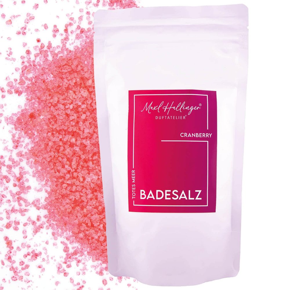 Hallingers Cranberry Dead Sea Salt Bath Gift Set, 400 g