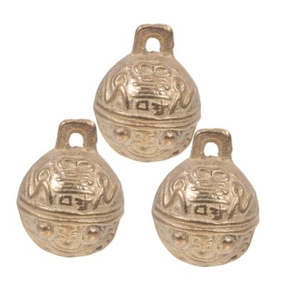 UPKOCH 3-Piece Copper Mini Bells for Dog Collars