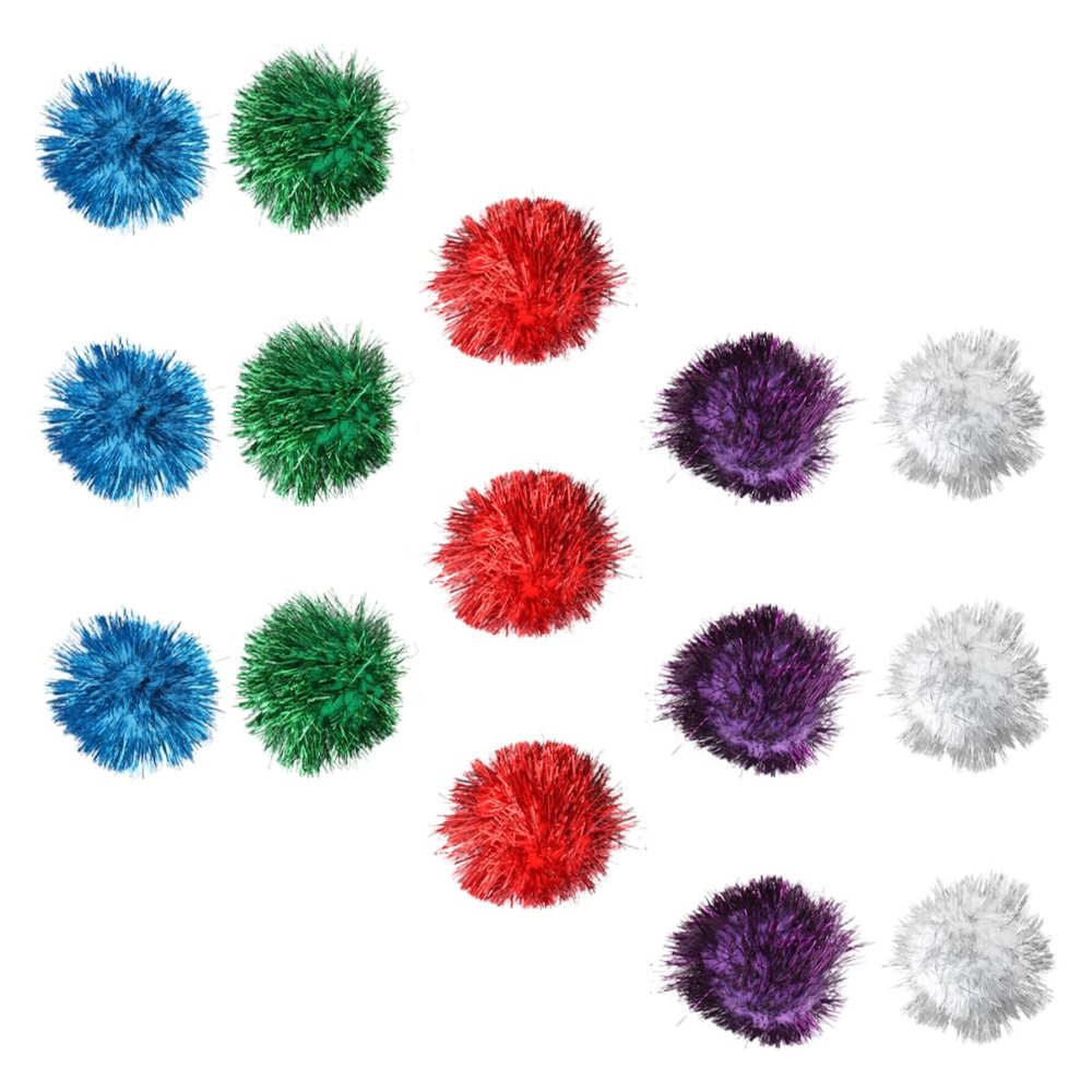 CIYODO Glitterbälle für Katzen, 15 Stück, 5 cm