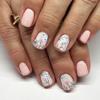 24 Floral Press-On Nails, Short Square, Pink view 1