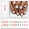 24 Floral Press-On Nails, Short Square, Pink view 3