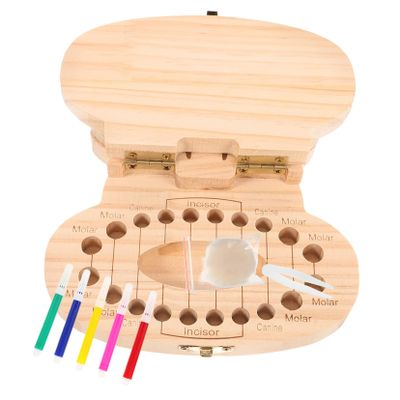 Zerodeko Baby Tooth Keepsake Box, Beige, Large Capacity