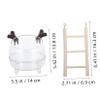 Toddmomy Hamster Bath with Wooden Ladder view 2
