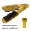 Hair Straightening Comb, Plywood Straightening Comb, Antistatic Styling Tool, Violet/Purple (YELLOW) view 3