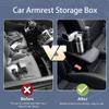 Vgpbphj Universal Car Armrest Storage Box with 2 Foldable Cup Holders view 2
