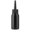 6 x 50 mL Black HDPE Round Bottles with Black Squeezable Dispensing Nozzles view 2