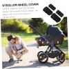 HAMPPLIES 8-Piece Stroller Wheel Covers, Protective and Durable, Portable Covers Against Dirt for Indoor and Outdoor Use view 3