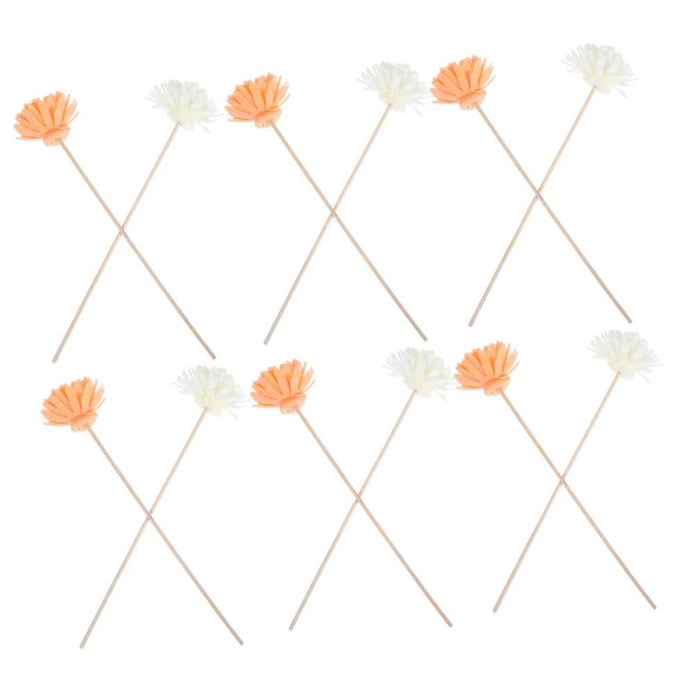 SEWOART 12-Piece Artificial Rattan Flower Diffuser Sticks