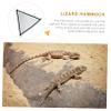 SEWOART 2-Piece Reptile Mesh Hammock, Green, Triangle view 3