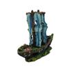 SEWOART Resin Sailboat Aquarium Ornament view 1