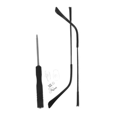 Eyeglass Temple Replacement Parts, 1 Pair, Alloy, Black