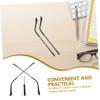 Eyeglass Temple Replacement Parts, 1 Pair, Alloy, Black view 3