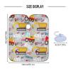 Playful Construction Vehicles and Trucks Gray Haircut Cape, 160 x 140 cm, One Size view 3