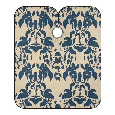 RPLIFE Blue Leaf Beige Barber Cape, Adjustable, 165 x 140 cm, One Size