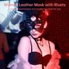 Black Leather Mask for Women with Studs, Stylish Masquerade Half-Face Mask for Costume Parties, Nightclubs and Carnival, Black, One Size view 2