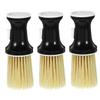 3-Piece Brown Barber Neck Duster Brush Set, ABS and Nylon view 1