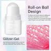 Body Glitter Gel Roll-On with Chameleon Effect, Chunky Glitter, 25 ml, Pink view 3