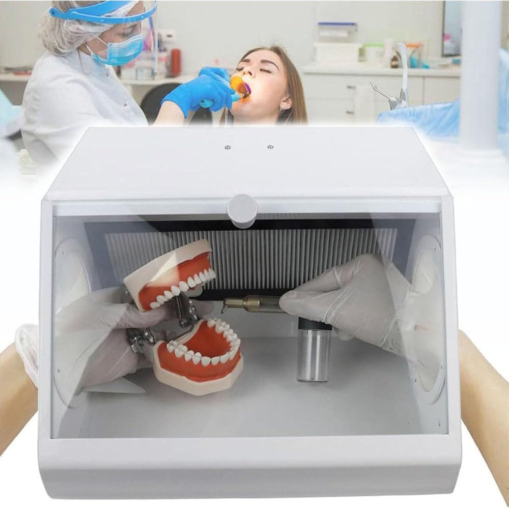 SXTYFBB Dust Collector for Dental Laboratories with Modular Cabinet, Dust Box, Sandblasting Protection, and Vacuum Extractor