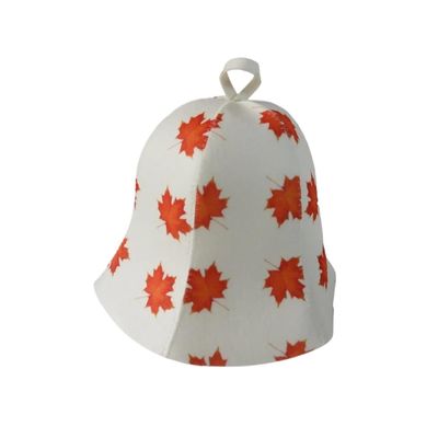 ZNJAMN 2-Piece Felt Sauna Hats, Maple Leaf