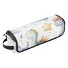 Foiosoh Hair Tool Travel Bag for Women with Heat-Resistant Mat, Portable Travel Case for Flat Irons, Curling Irons and Hair Dryers, Cute Dinosaur-Cloud, White view 1