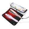 Foiosoh Hair Tool Travel Bag for Women with Heat-Resistant Mat, Portable Travel Case for Flat Irons, Curling Irons and Hair Dryers, Cute Dinosaur-Cloud, White view 2
