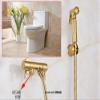 HCVYQMMJ Supercharged Gold Toilet Sprayer Connecting Hose, Premium Stainless Steel, for Cloth Diaper Sprayers and Shattaf Showers view 2