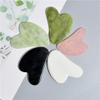 Heart-Shaped Jade Gua Sha Facial Massage Tool, Black view 2