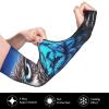 FJWSLCH Blue Owl Arm Sleeves with UV Sun Protection and Thumb Holes view 3