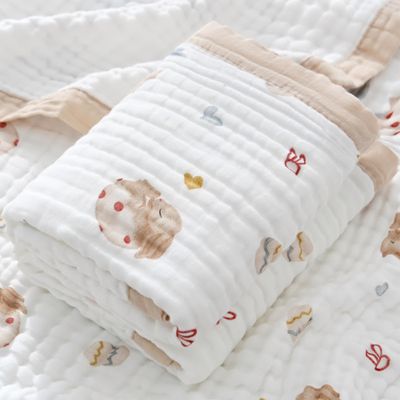 Hivia Muslin Blanket, 110 x 110 cm, 100% Cotton, Eggshell Has