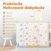 Hivia Muslin Blanket, 110 x 110 cm, 100% Cotton, Eggshell Has view 2