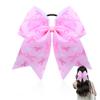 Breast Cancer Awareness Hair Ties with Bows for Women and Girls view 1