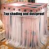 SGFBDZLK Canopy Mosquito Net for 2 m Wide Beds, Floor-to-Ceiling, with 4 Corner Supports view 4